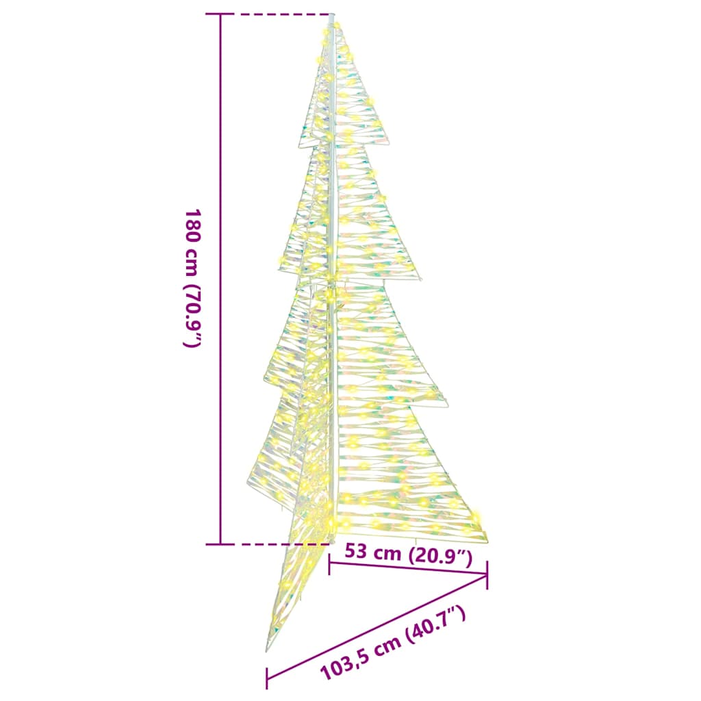 Albero di Natale con 240 LED Bianco caldo 180 cm PET | homemem39