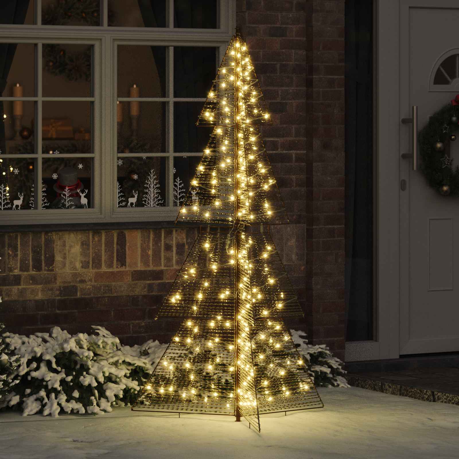 Albero di Natale con 240 LED Bianco caldo 180 cm PET | homemem39