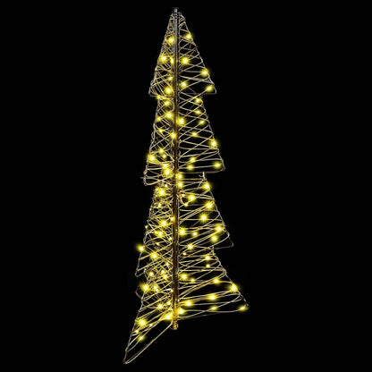 Albero di Natale con 100 LED Bianco caldo 120 cm Rattan | homemem39