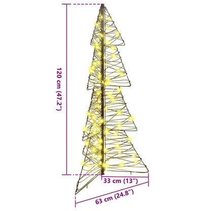 Albero di Natale con 100 LED Bianco caldo 120 cm Rattan | homemem39