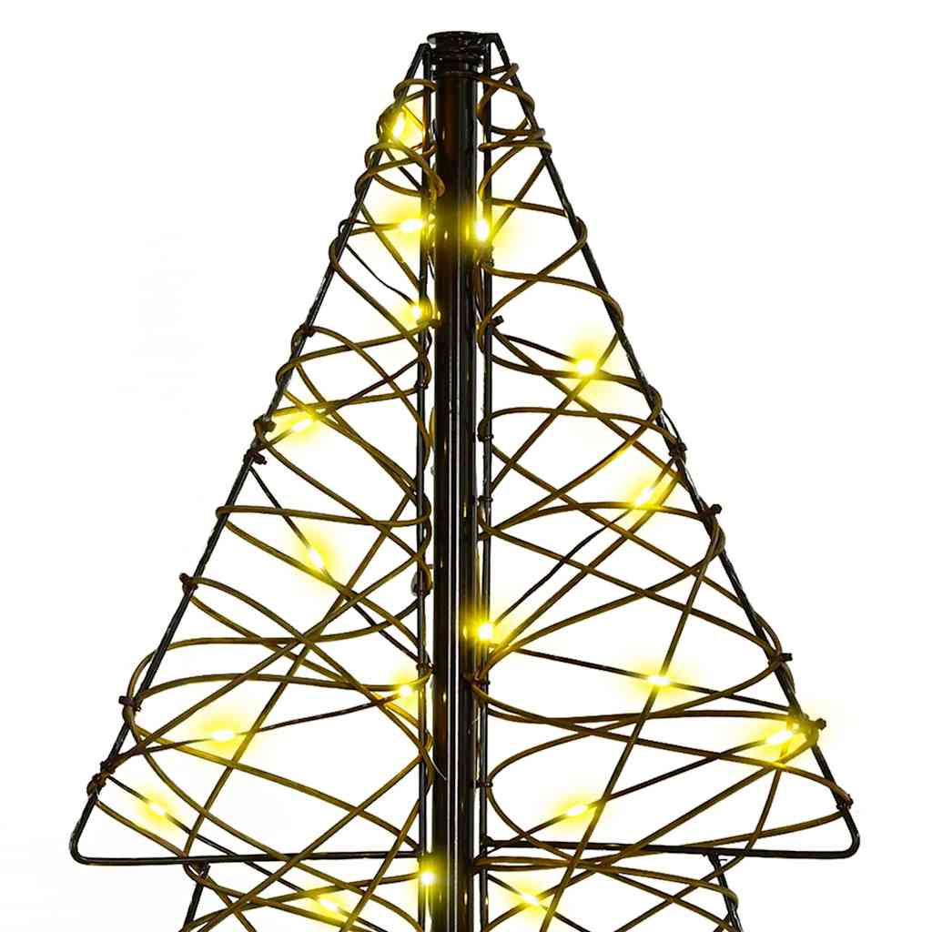 Albero di Natale con 160 LED Bianco caldo 150 cm Rattan | homemem39