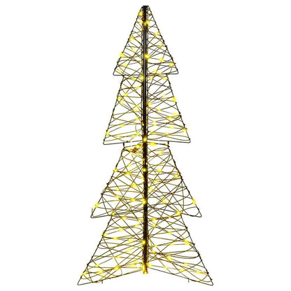 Albero di Natale con 160 LED Bianco caldo 150 cm Rattan | homemem39