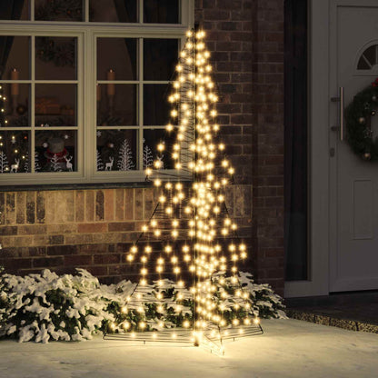 Albero di Natale con 240 LED Bianco caldo 180 cm Rattan | homemem39