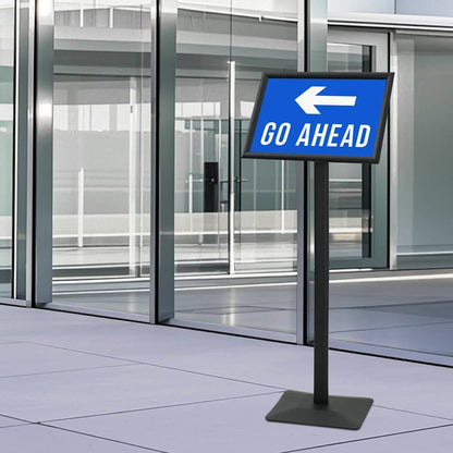 Supporto Poster a Piedistallo Nero a3 Alluminio e PVC