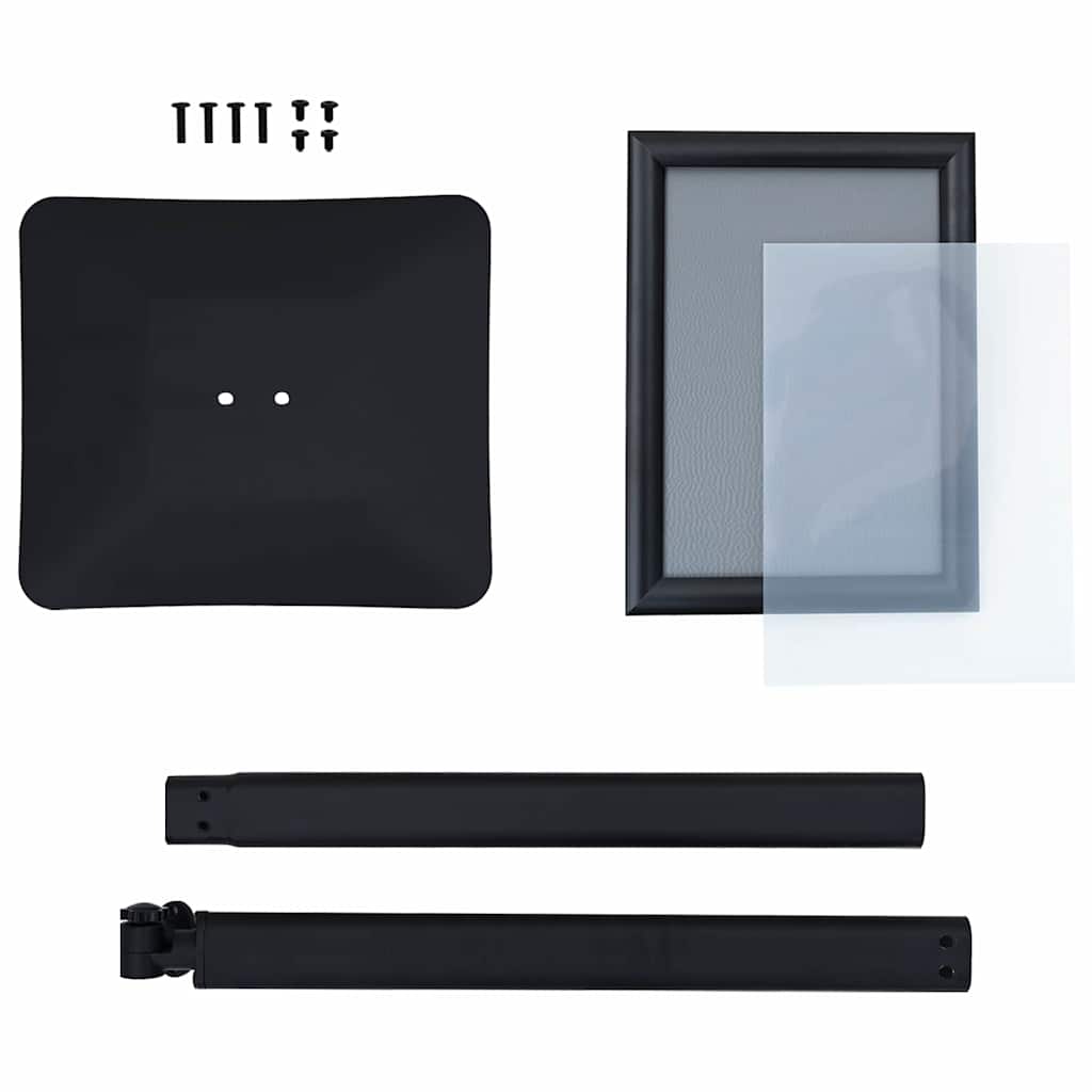 Supporto Poster a Piedistallo Nero a4 Alluminio e PVC
