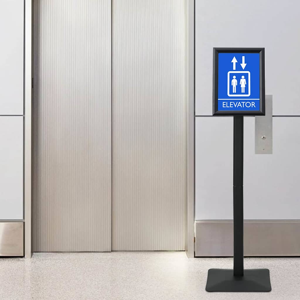 Supporto Poster a Piedistallo Nero a4 Alluminio e PVC