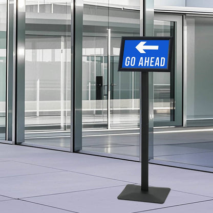 Supporto Poster a Piedistallo Nero a4 Alluminio e PVC