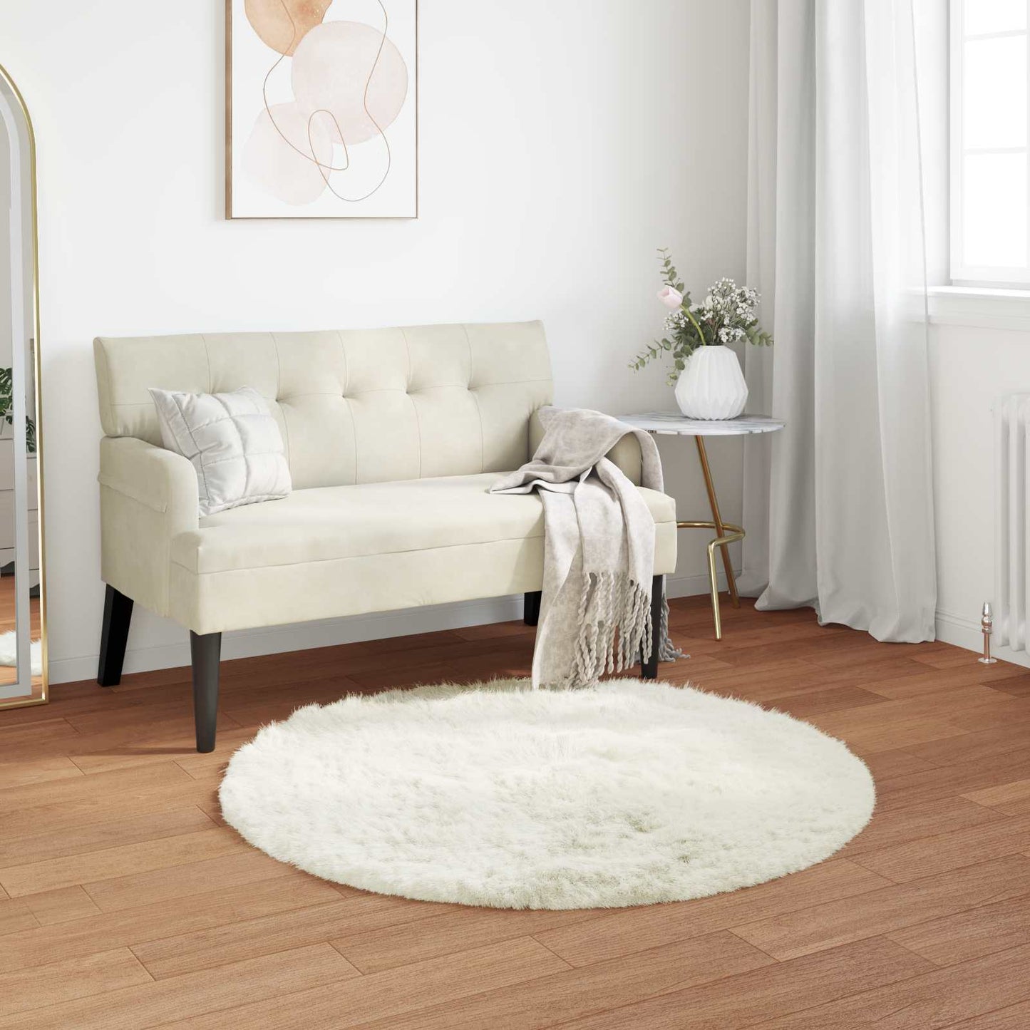 Tappeto Pecora Tafalla Bianco Ø 80 cm Poliestere