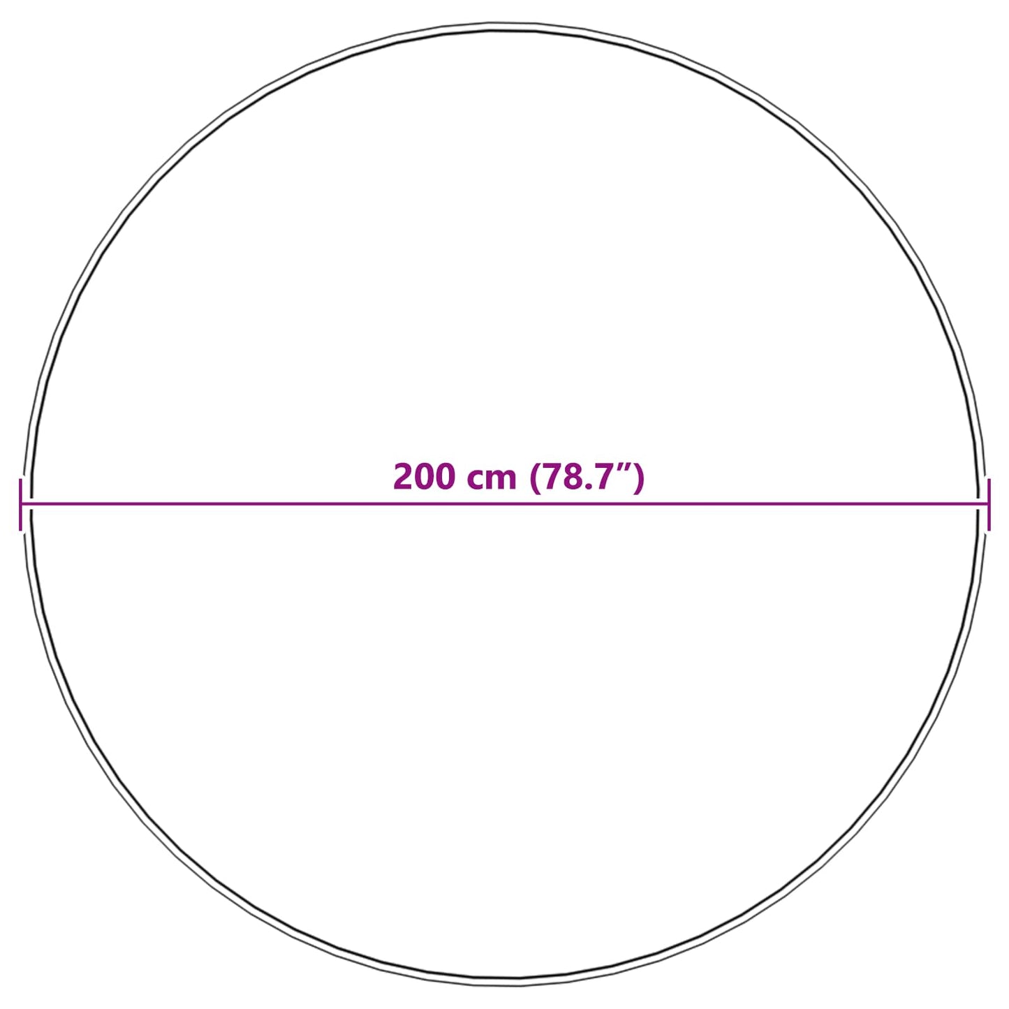 Tappeto in finta TAFALLA Beige Ø 200 cm Poliestere | homemem39