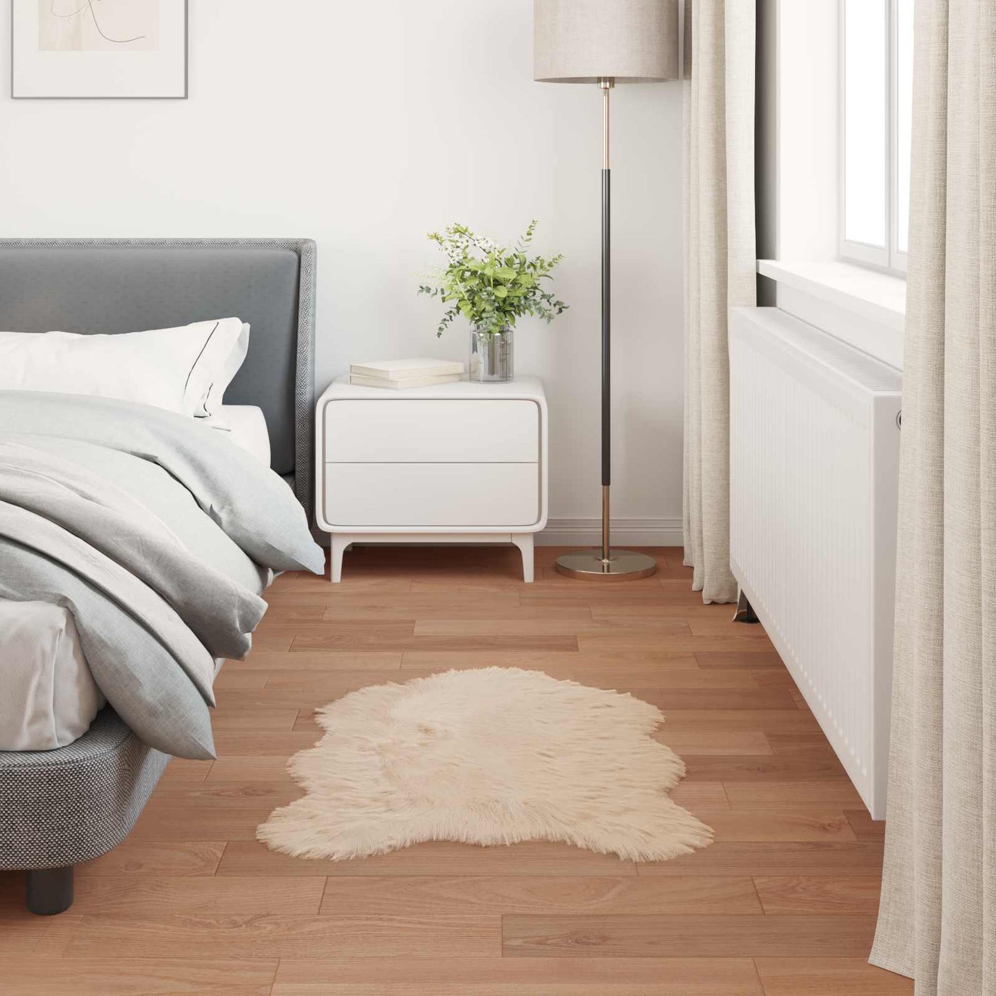 Tappeto Pecora Tafalla Beige 50 x 80 cm Poliestere