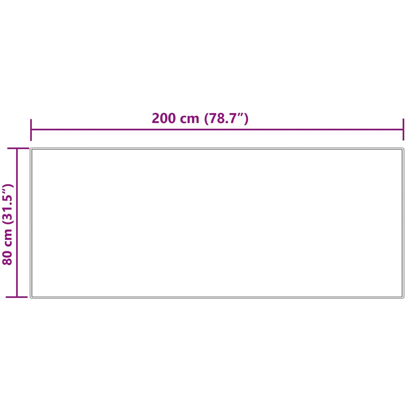 Tappeto in finta TAFALLA Crema 80 x 200 cm Poliestere | homemem39