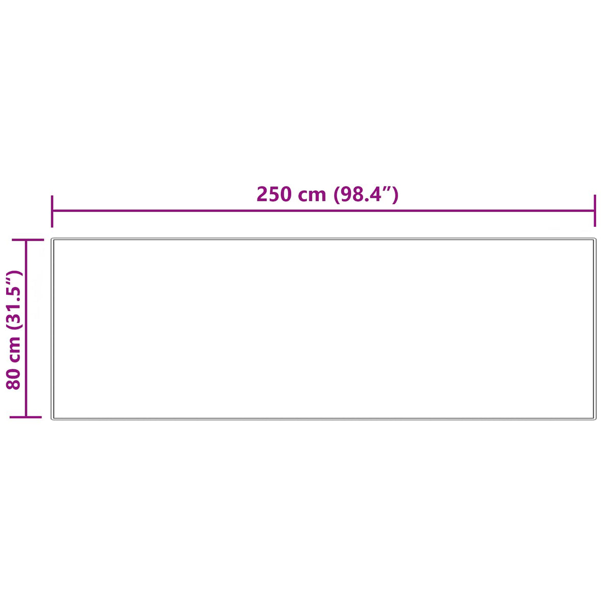 Tappeto in finta TAFALLA Crema 80 x 250 cm Poliestere - homemem39