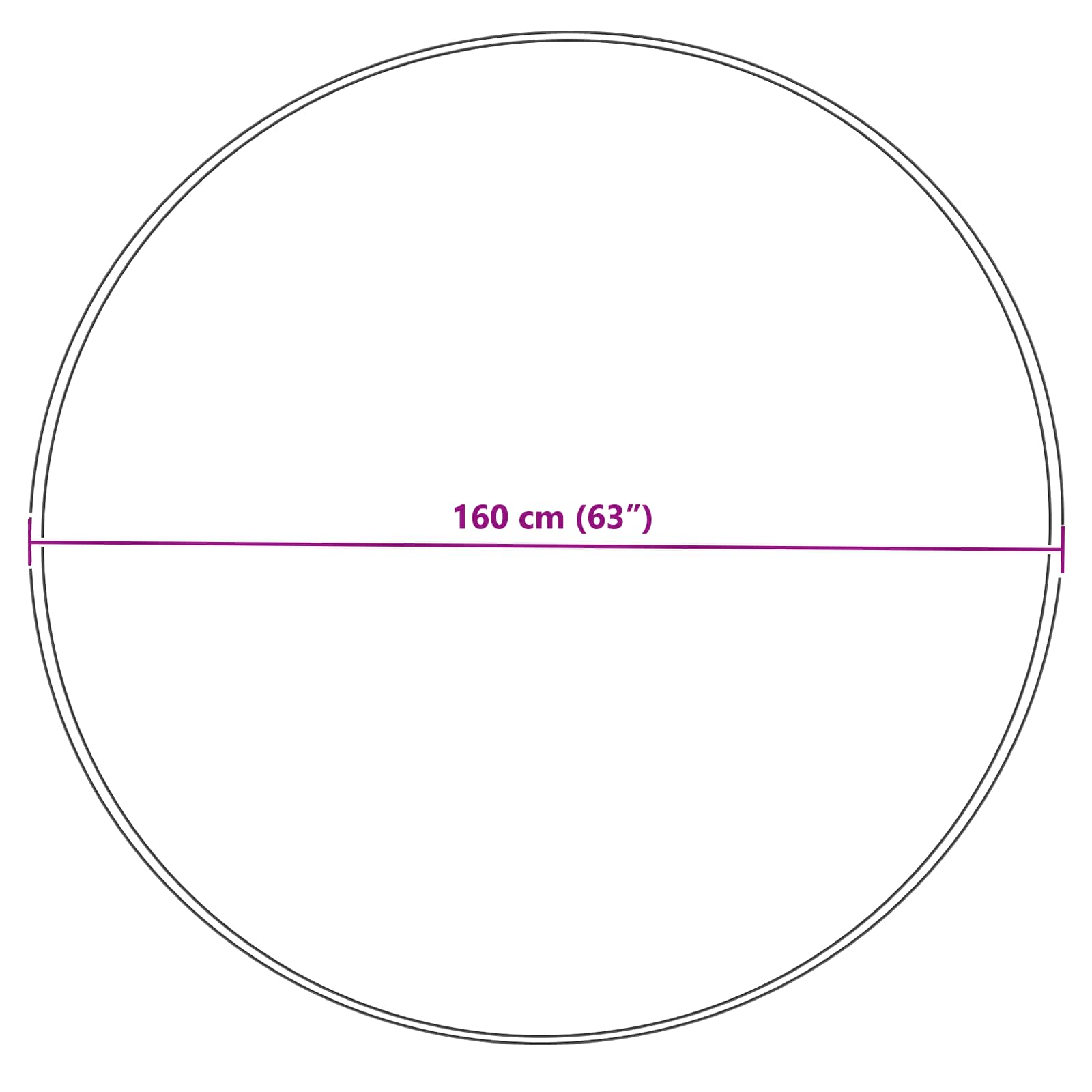 Tappeto in finta TAFALLA Crema Ø 160 cm Poliestere - homemem39