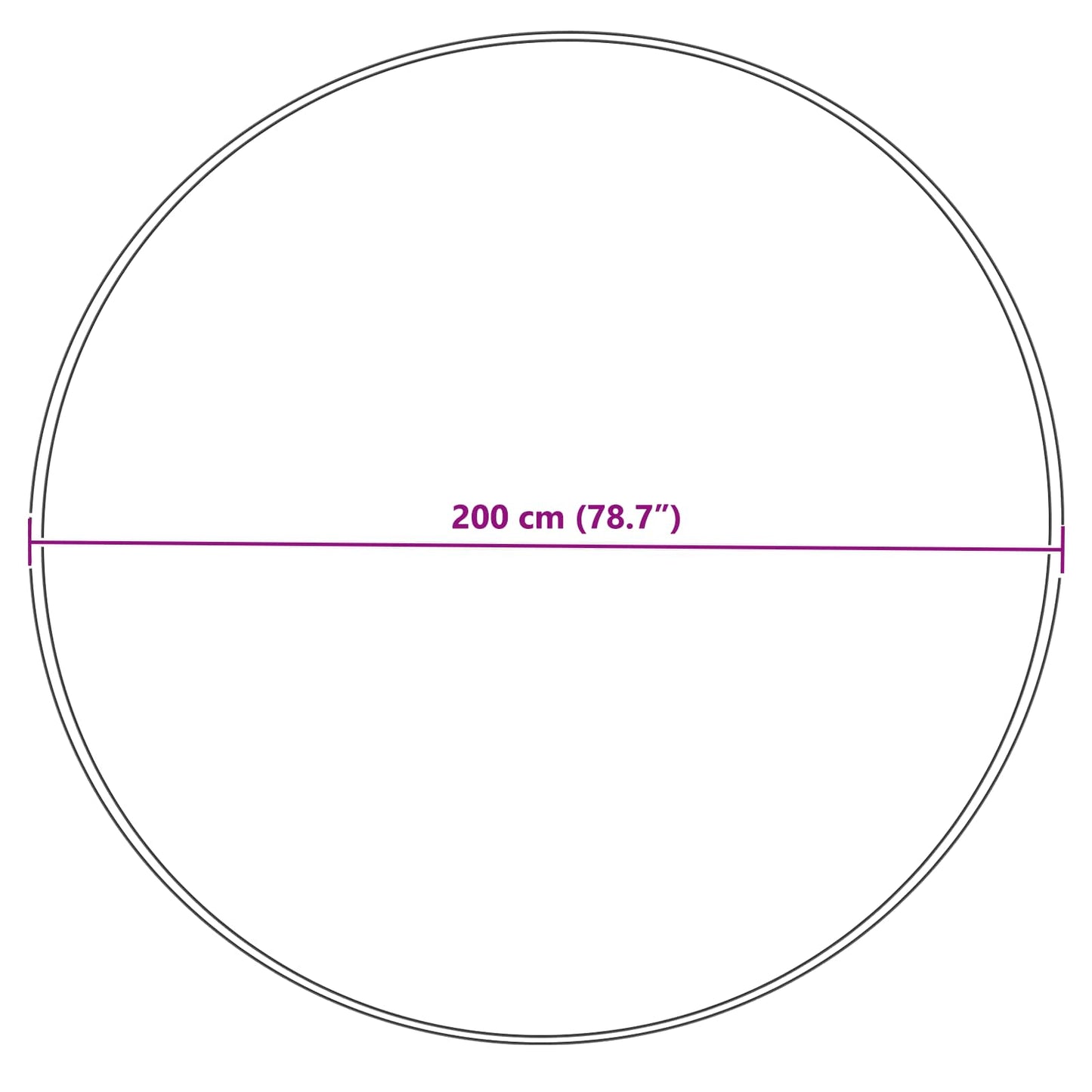 Tappeto in finta TAFALLA Crema Ø 200 cm Poliestere - homemem39