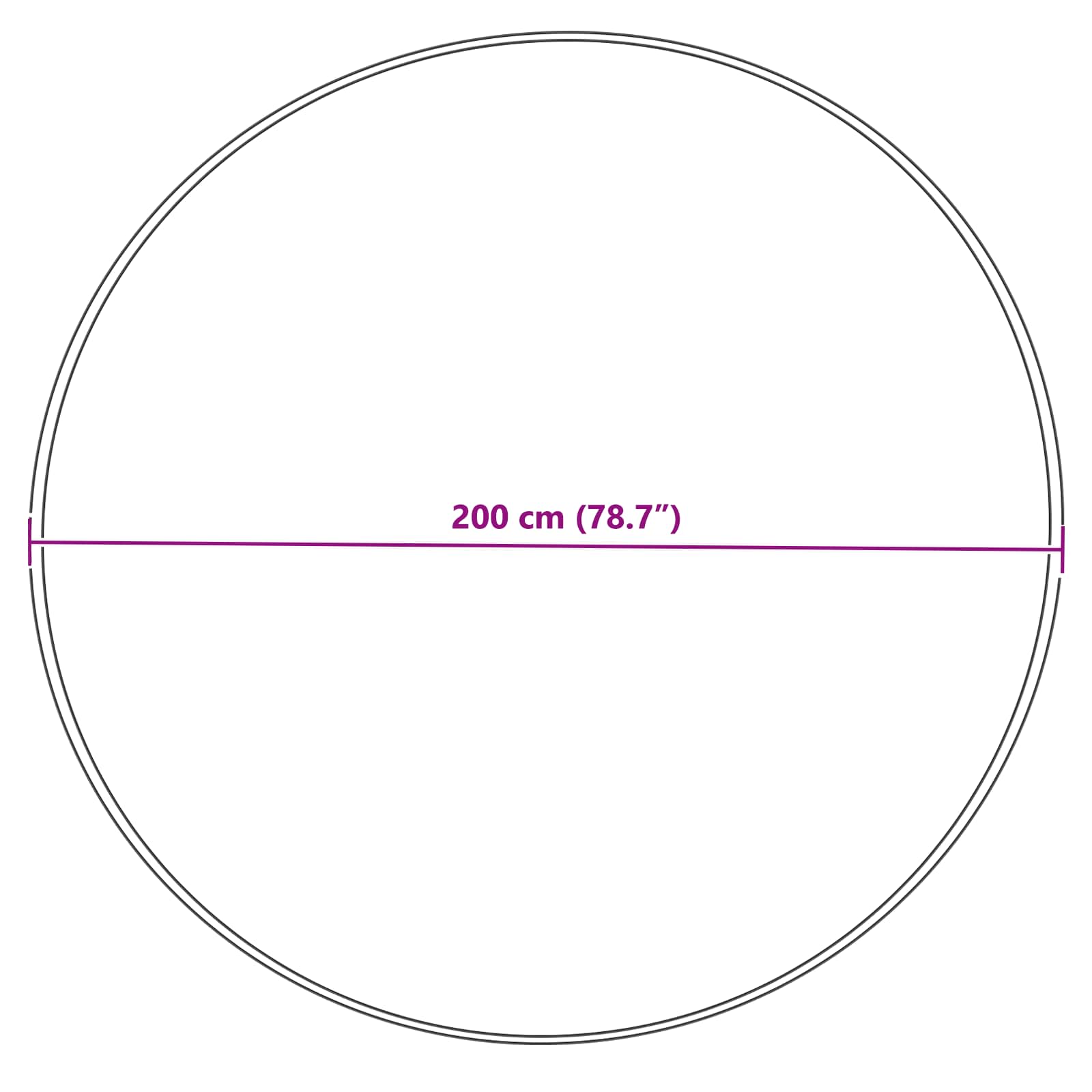 Tappeto in finta TAFALLA Crema Ø 200 cm Poliestere - homemem39