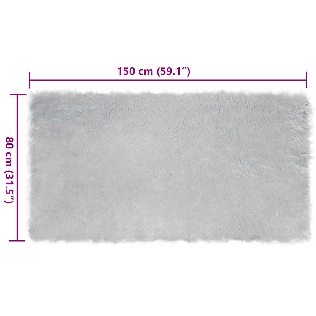 Tappeto Pecora Tafalla Grigio 80 x 150 cm Poliestere