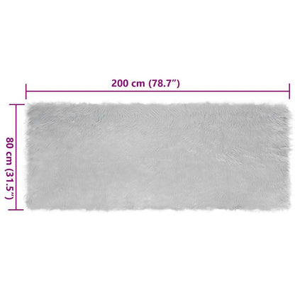 Tappeto Pecora Tafalla Grigio 80 x 200 cm Poliestere