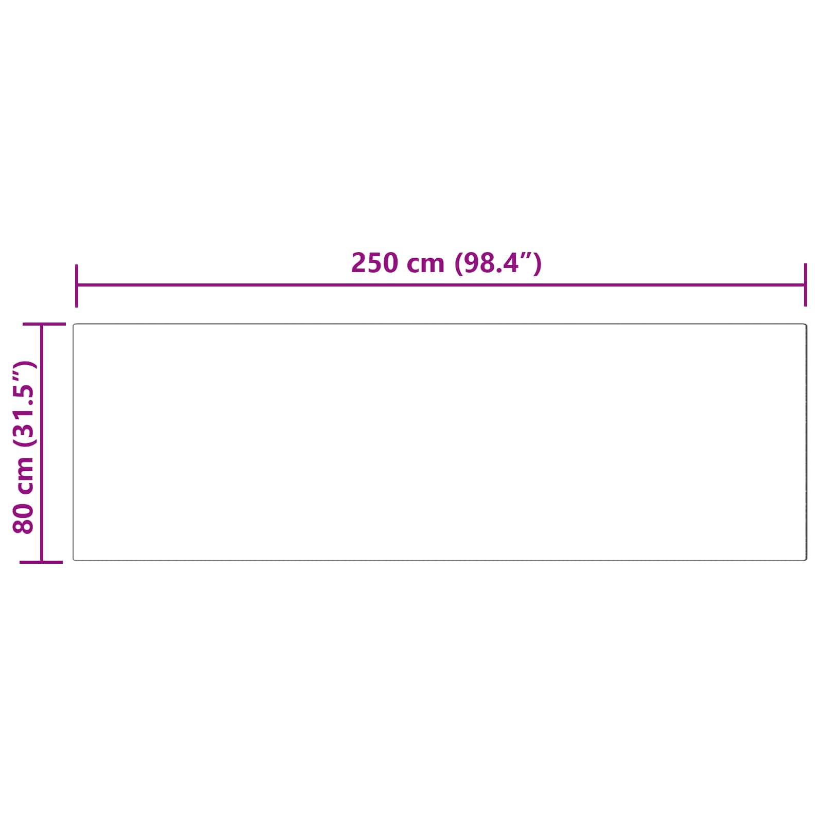 Tappeto in finta TAFALLA Grigio 80 x 250 cm Poliestere - homemem39