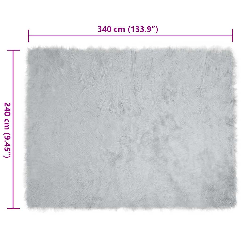 Tappeto Pecora Tafalla Grigio 240 x 340 cm Poliestere