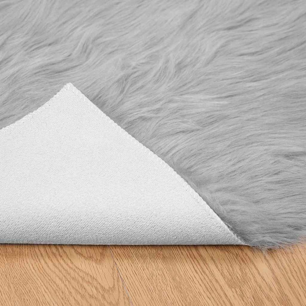 Tappeto Pecora Tafalla Grigio 200 x 200 cm Poliestere