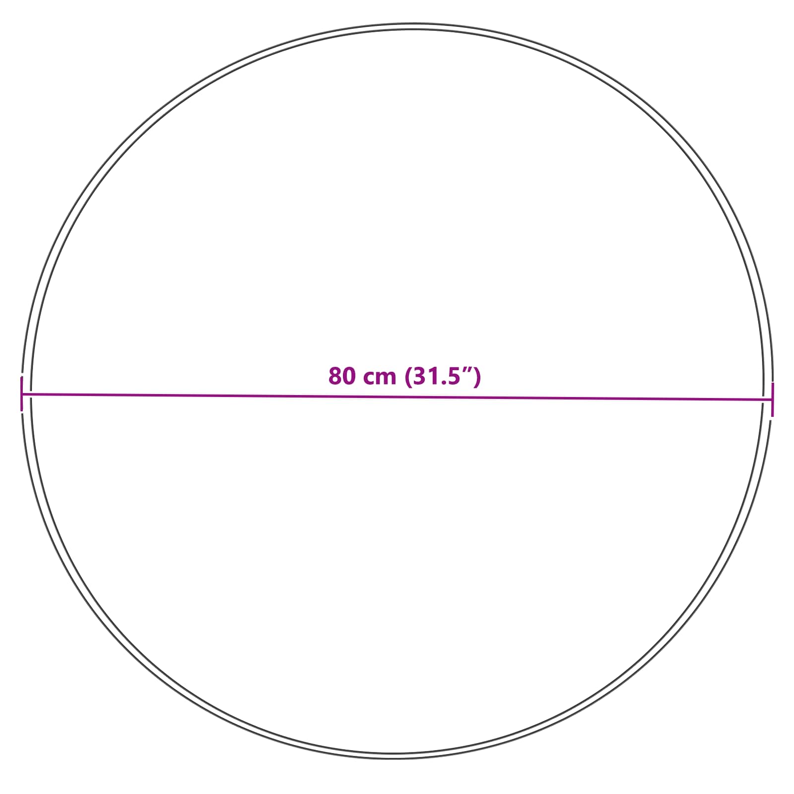 Tappeto in finta TAFALLA Grigio Ø 80 cm Poliestere | homemem39