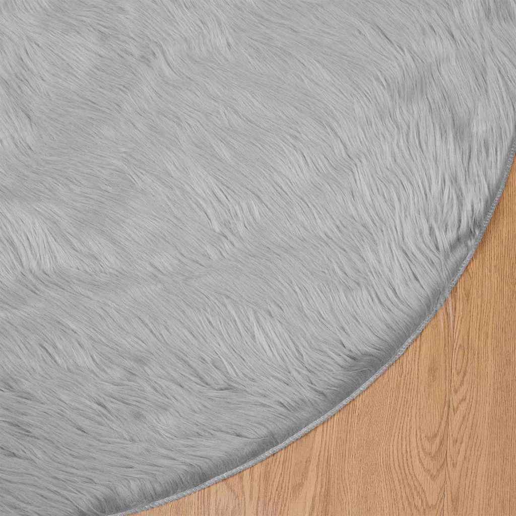 Tappeto Pecora Tafalla Grigio Ø 100 cm Poliestere