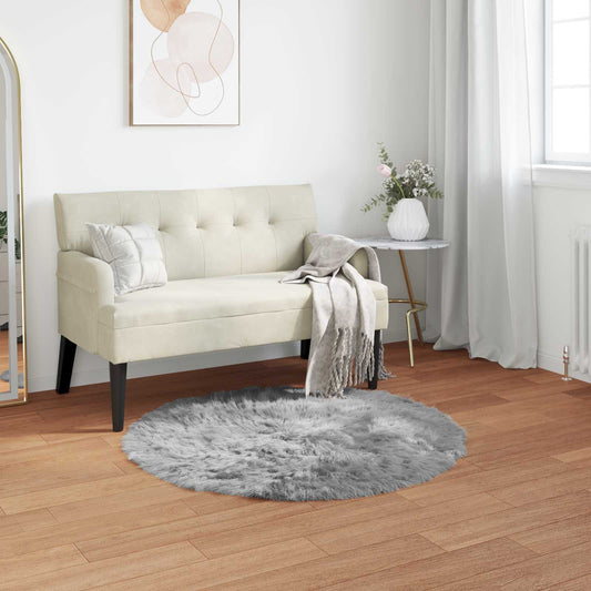 Tappeto Pecora Tafalla Grigio Ø 100 cm Poliestere