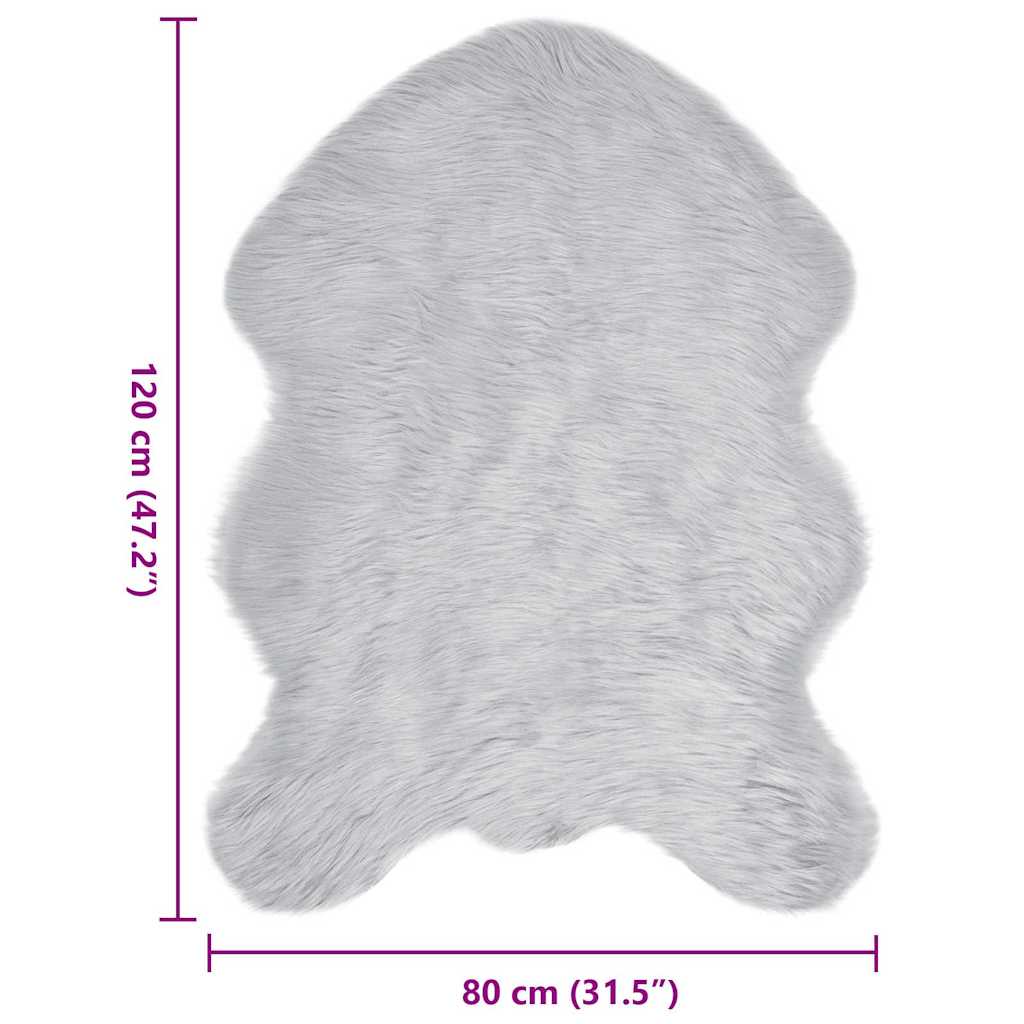 Tappeto Pecora Tafalla Grigio 80 x 120 cm Poliestere