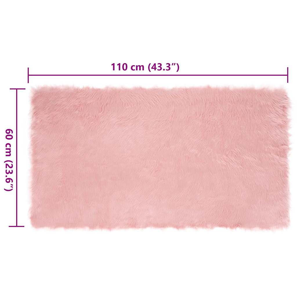 Tappeto Pecora Tafalla Rosa 60 x 110 cm Poliestere