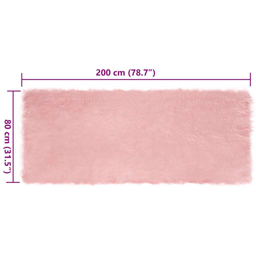 Tappeto Pecora Tafalla Rosa 80 x 200 cm Poliestere