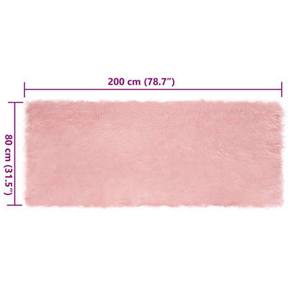 Tappeto Pecora Tafalla Rosa 80 x 200 cm Poliestere