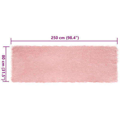 Tappeto Pecora Tafalla Rosa 80 x 250 cm Poliestere
