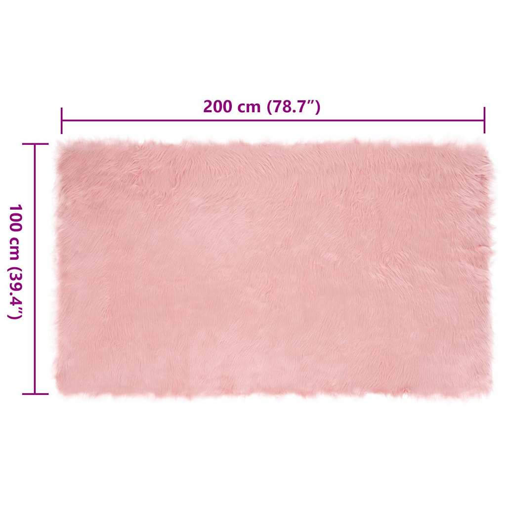 Tappeto Pecora Tafalla Rosa 100 x 200 cm Poliestere