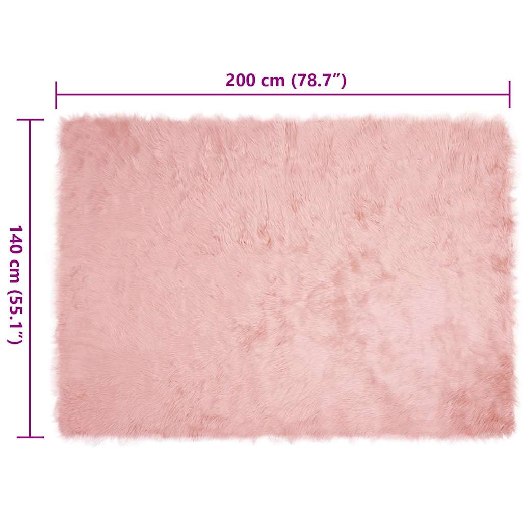 Tappeto Pecora Tafalla Rosa 140 x 200 cm Poliestere