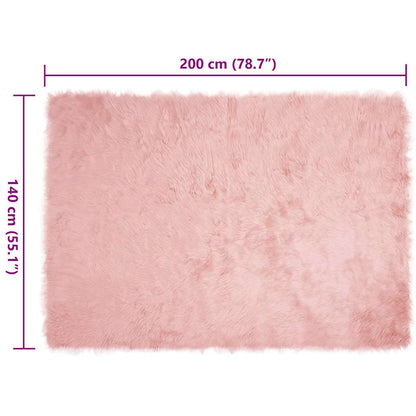 Tappeto Pecora Tafalla Rosa 140 x 200 cm Poliestere