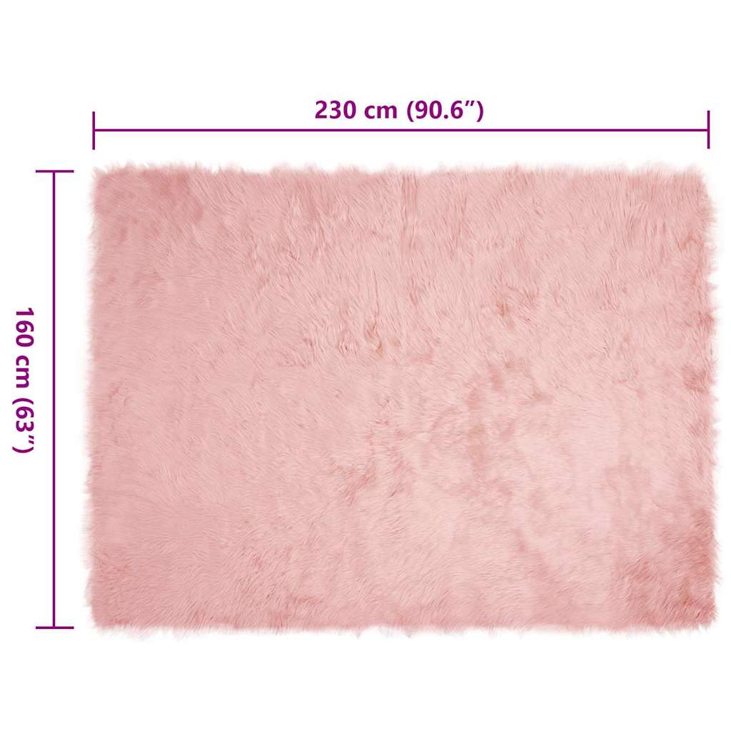 Tappeto Pecora Tafalla Rosa 160 x 230 cm Poliestere