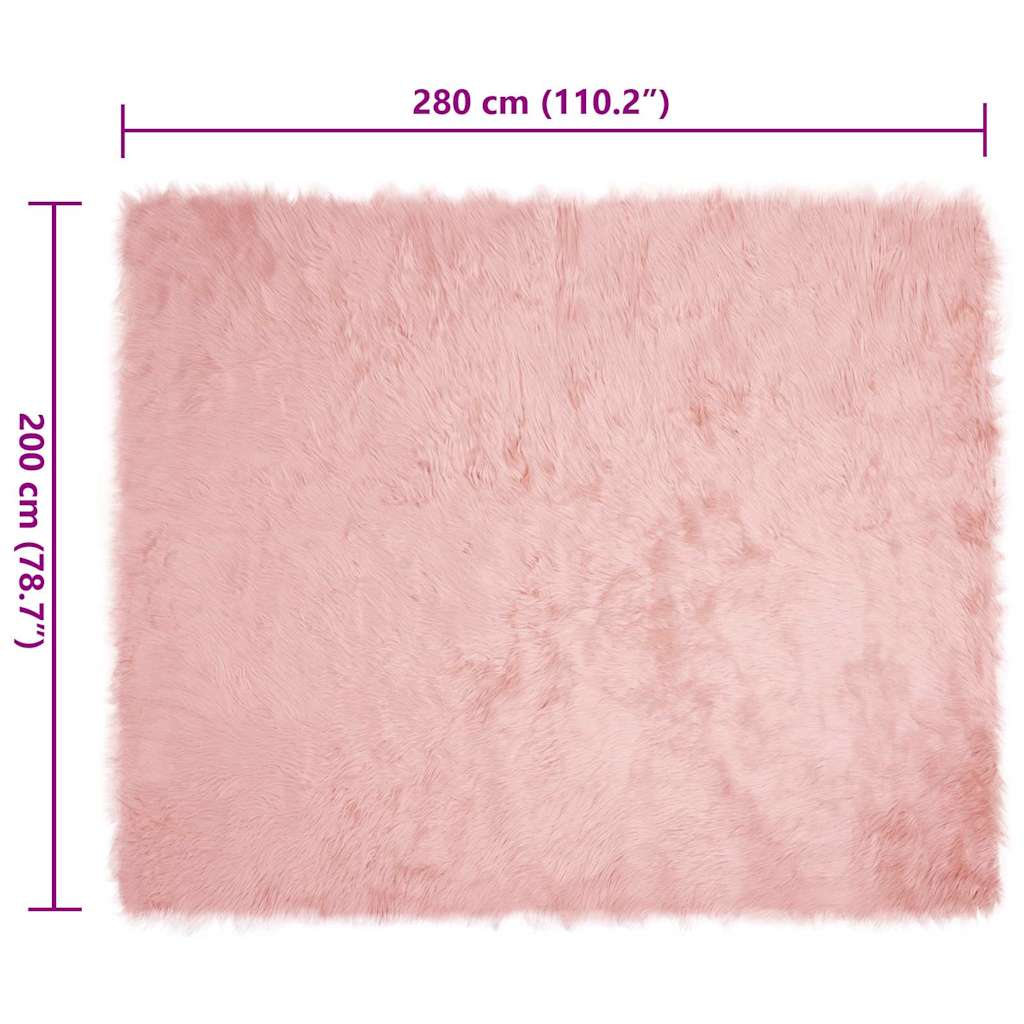 Tappeto Pecora Tafalla Rosa 200 x 280 cm Poliestere