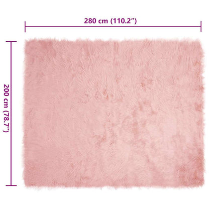 Tappeto Pecora Tafalla Rosa 200 x 280 cm Poliestere
