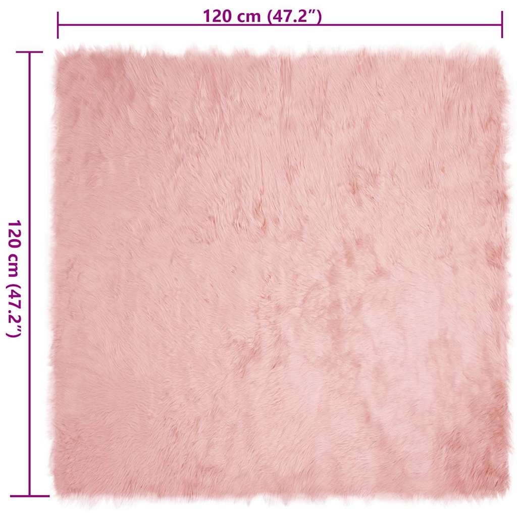 Tappeto Pecora Tafalla Rosa 120 x 120 cm Poliestere