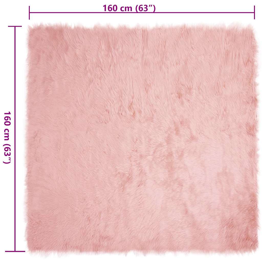 Tappeto Pecora Tafalla Rosa 160 x 160 cm Poliestere
