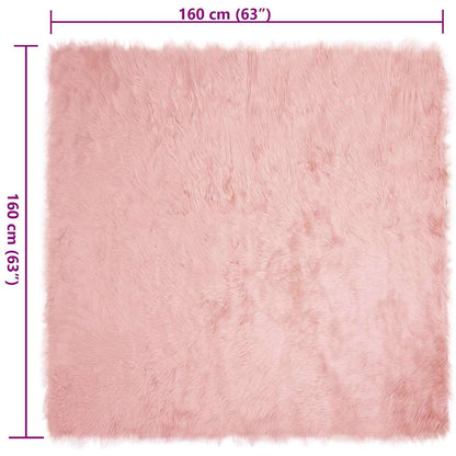 Tappeto Pecora Tafalla Rosa 160 x 160 cm Poliestere