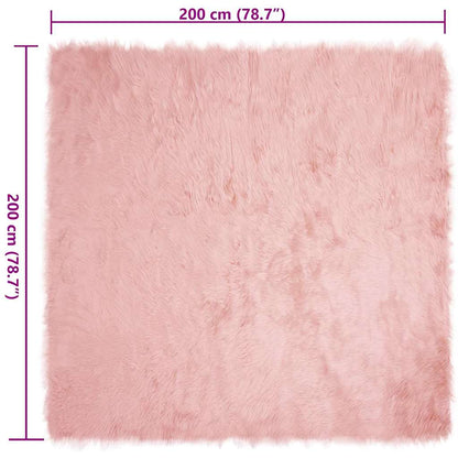 Tappeto Pecora Tafalla Rosa 200 x 200 cm Poliestere