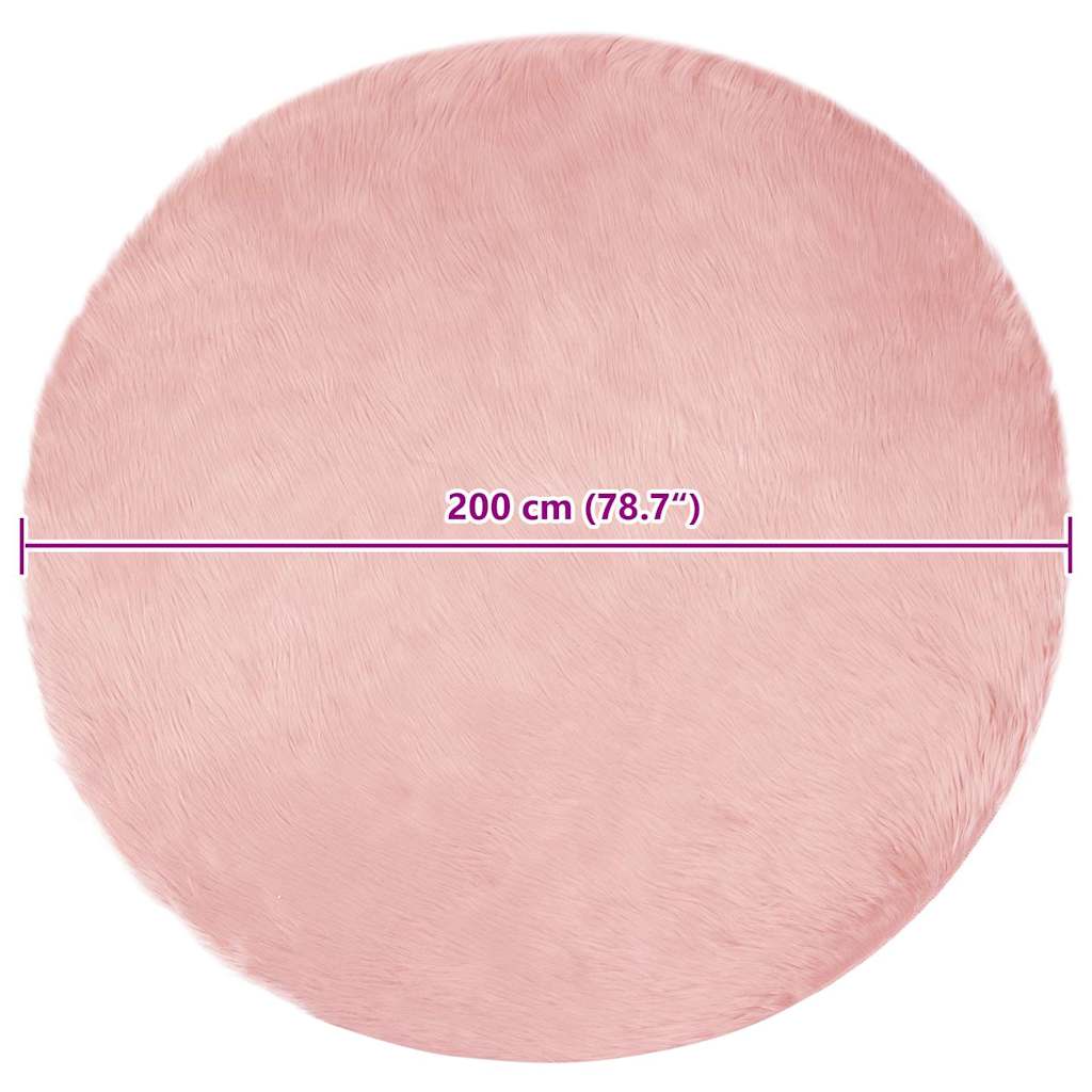 Tappeto Pecora Tafalla Rosa Ø 200 cm Poliestere