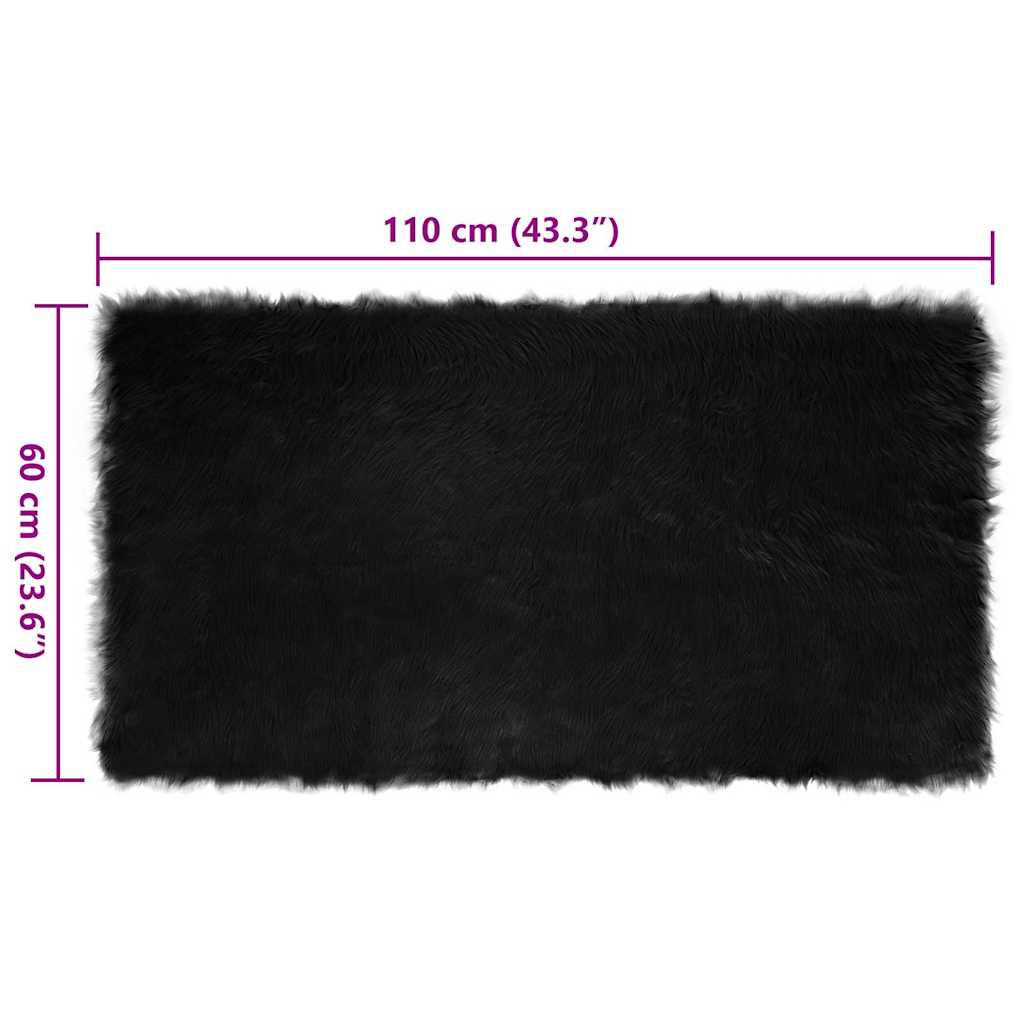 Tappeto Pecora Tafalla Nero 60 x 110 cm Poliestere
