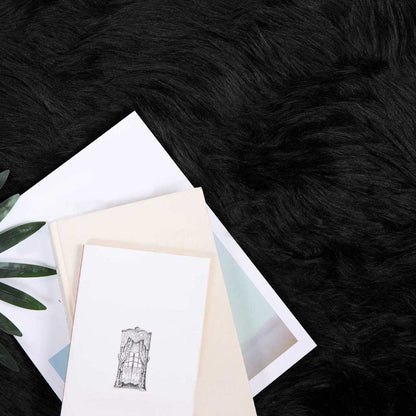 Tappeto Pecora Tafalla Nero 120 x 170 cm Poliestere