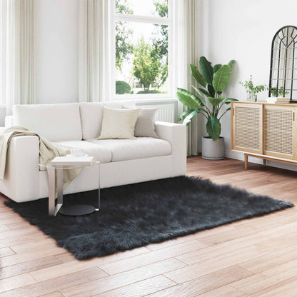 Tappeto Pecora Tafalla Nero 140 x 200 cm Poliestere