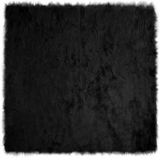 Tappeto Pecora Tafalla Nero 120 x 120 cm Poliestere