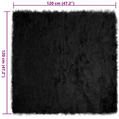Tappeto Pecora Tafalla Nero 120 x 120 cm Poliestere