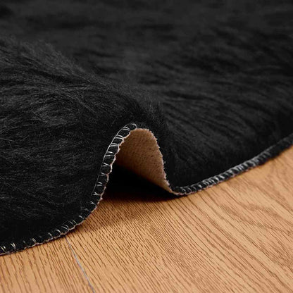 Tappeto Pecora Tafalla Nero Ø 80 cm Poliestere