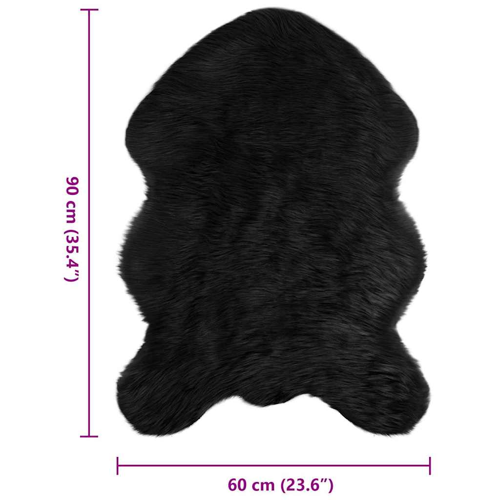 Tappeto Pecora Tafalla Nero 60 x 90 cm Poliestere